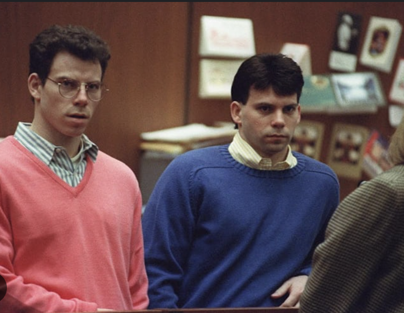 The Menendez brothers at their trial